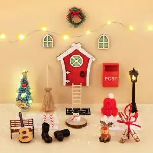 Wichteltür Btonge Set, 26-teiliges Zubehör für Weihnachten