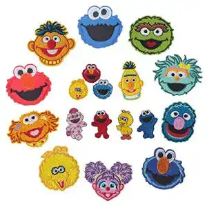 Meetlight Aufbügelpatches im Sesamstraße Cartoon Design