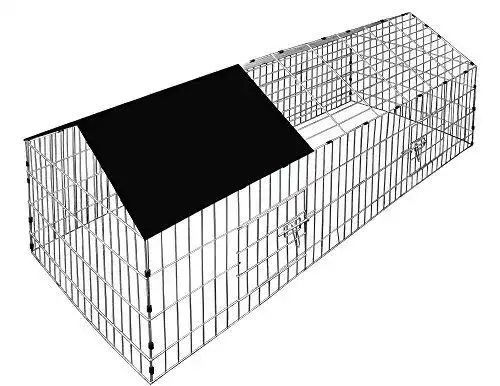 Freilaufgehege Cadoca 180x75x75 cm mit Sonnenschutz für Kleintiere