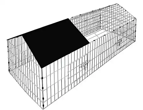 Freilaufgehege Cadoca 180x75x75 cm mit Sonnenschutz für Kleintiere