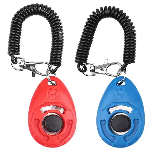 Clicker OYELFY für Hunde, 2 Stück mit großem Knopf