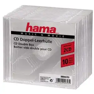 Hama CD Doppel-Leerhüllen im 10er-Pack für Standard CDs