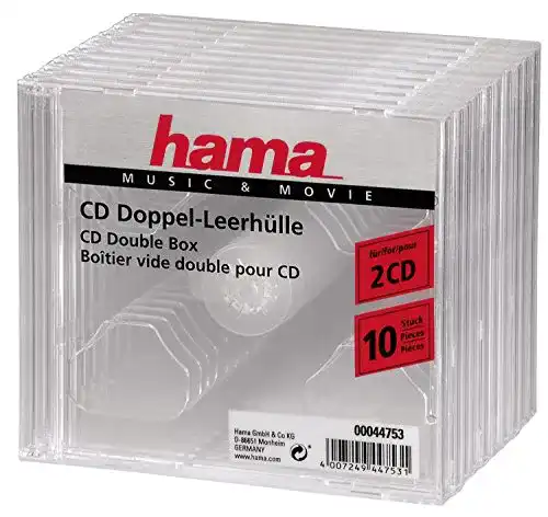 Hama CD Doppel-Leerhüllen im 10er-Pack für Standard CDs