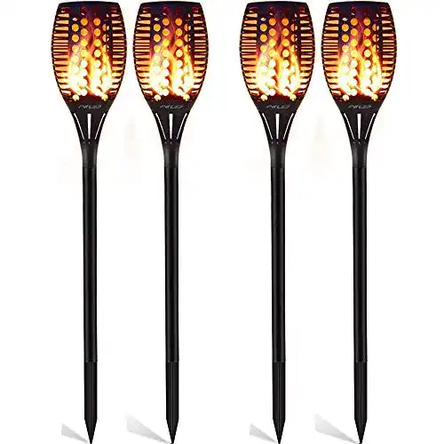 Solar Fackel Fvtled 4 Stück Solarlampen für Außen mit 96 LED