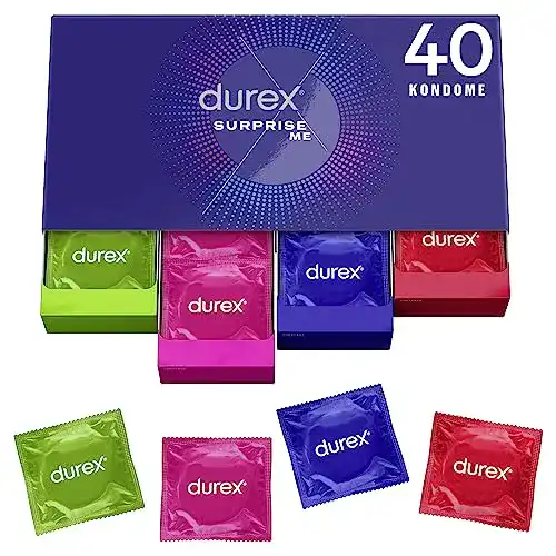 Kondome Durex Surprise Me in stylischer Box mit verschiedenen Sorten