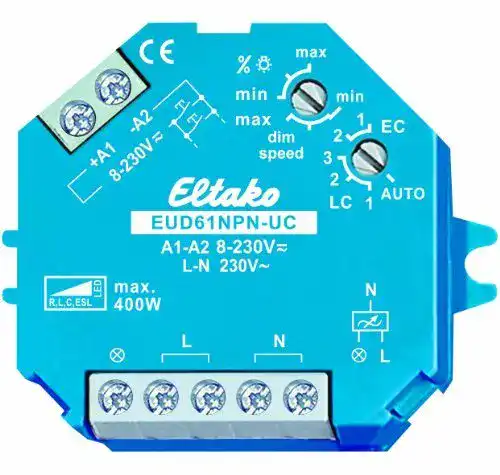 Eltako EUD61NPN-UC Universal-Dimmschalter in Blau