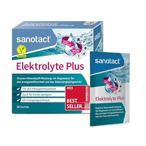 Sanotact Elektrolyte Plus Pulver (20 Beutel) Elektrolyt für Flüssigkeitsbalance