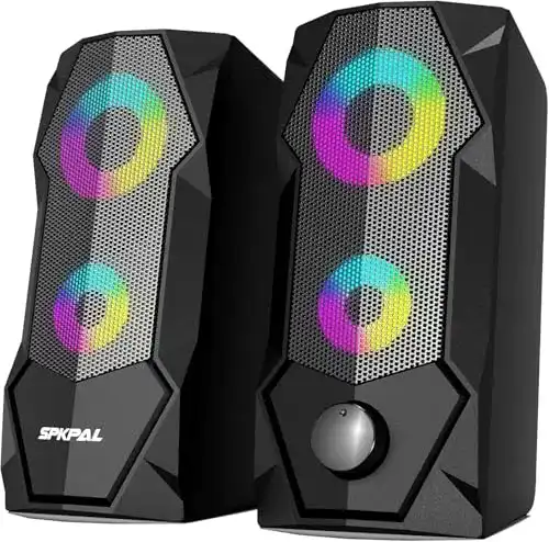 PC Lautsprecher SPKPAL mit USB-Anschluss und RGB-Beleuchtung