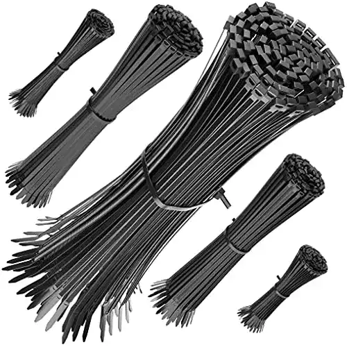 Kabelbinder HeiGroup HeiKab 500er Set, UV-Beständig, 5 Größen