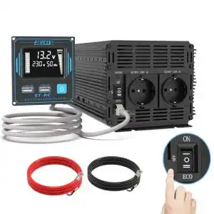 Edecoa Spannungswandler 2000W Wechselrichter für 12V und 230V