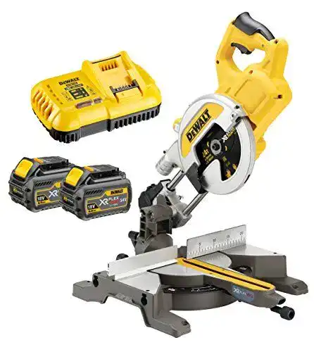 DeWalt Kappsäge DCS777T2-QW – Telescopische Kappsäge ohne Bürsten