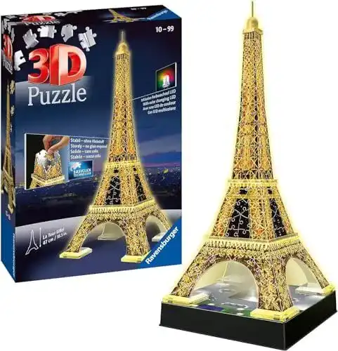 3D Puzzle Eiffelturm von Ravensburger – Paris bei Nacht
