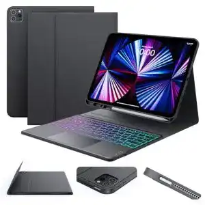 Earto iPad Pro 12.9 Tastatur 2022 mit 3-Zonen-Hintergrundbeleuchtung