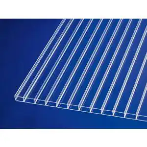 Stegplatte aus Polycarbonat 16mm stark, klar und hagelsicher