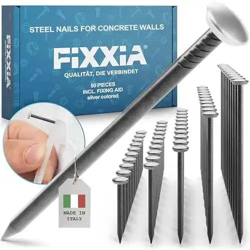 Stahlnägel Fixxia 50 mit silberfarbenem Kopf in verschiedenen Längen