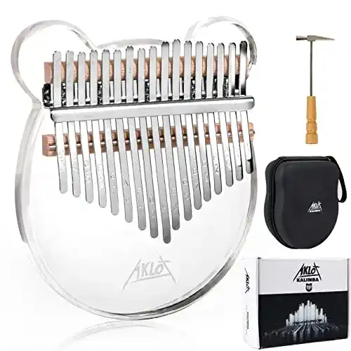 Kalimba Aklot 17 Schlüssel aus transparentem Acryl mit Panda-Design