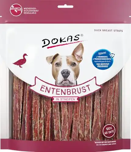 Dokas Getreidefreier Premium Snack für Hunde aus Entenbrustfilet