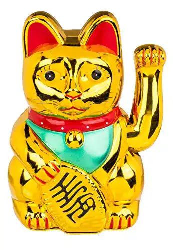 Winkekatze Out Of The Blue Deko-Objekt mit beweglicher Pfote