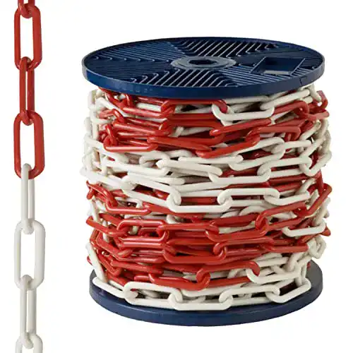 Absperrkette AFT aus Kunststoff, zweifarbig, 6 mm, 25 m Rolle