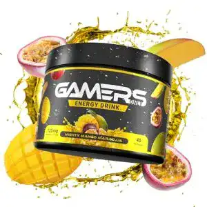 Gamers Only Energy Pulver Mighty Mango Maracuja Zuckerfreies Koffeinpulver