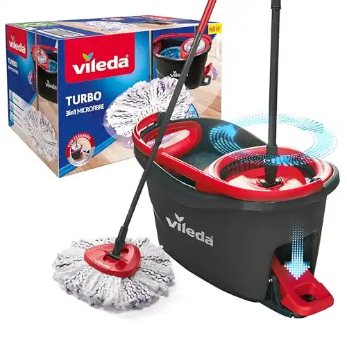 Wischmopp Vileda Turbo 3in1 Komplett Set mit Eimer und Teleskopstiel