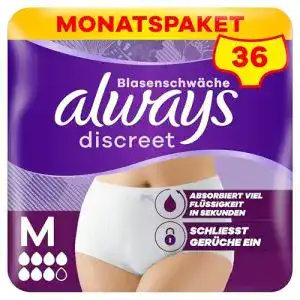 Inkontinenzslip Always Discreet Pants in Größe M