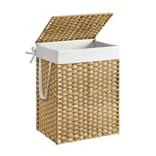 Wäschekorb SONGMICS 90 Liter aus handgeflochtenem Rattan