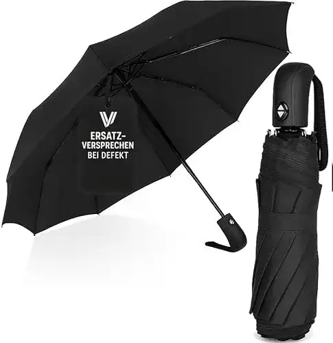 Regenschirm Villkin sturmfest mit automatischem Öffnungs- und Schließmechanismus