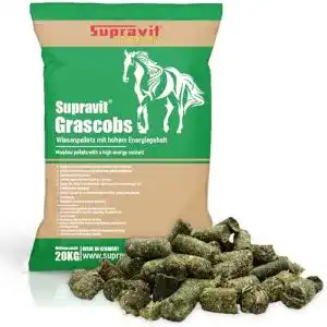 Heucobs Supravit Grascobs für Pferde 20kg natürliche Graspellets