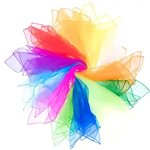Jongliertücher Mister M – 12 Chiffontücher 60×60 cm
