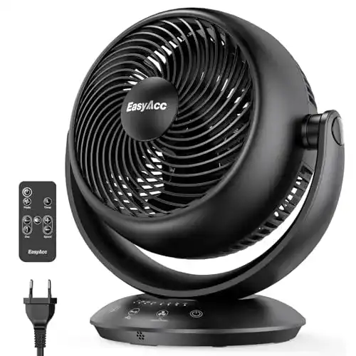 Tischventilator mit Fernbedienung und leisem Betrieb (25 dB)