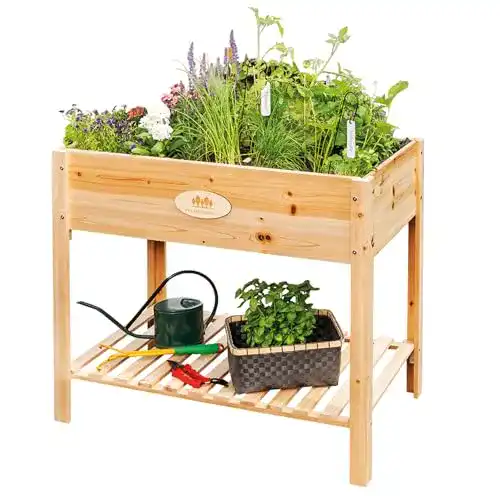 Hochbeet aus Zedernholz für Balkon und Garten