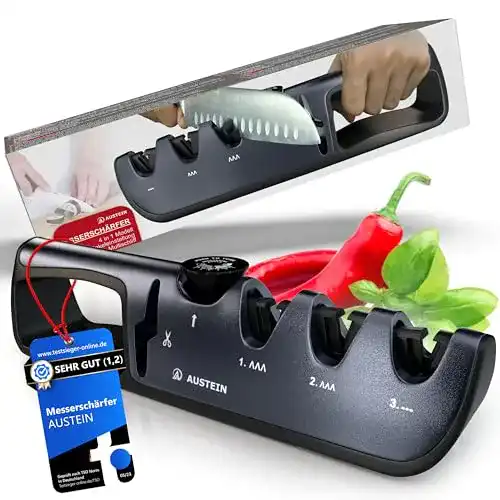 Austein QuickSharp Messerschärfer 4 in 1 für präzises Schärfen