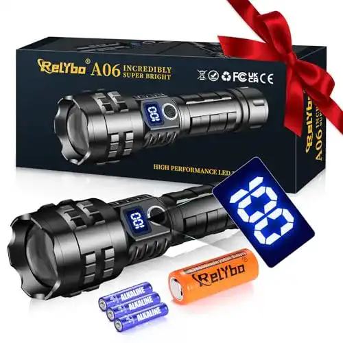 Taktische LED-Taschenlampe Relybo mit 20000 Lumen Lichtleistung