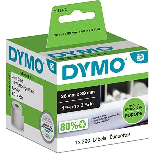 Adressaufkleber DYMO Original LabelWriter Etiketten 36 mm x 89 mm