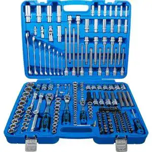 BGS Steckschlüsselsatz 2259, 214-teilig, Sechskant, Antrieb 1/4″ bis 1/2″