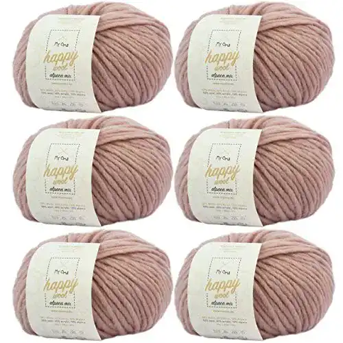 Alpakawolle Happy Wool Alpaca Mix Puder – 6x 50g Strickwolle