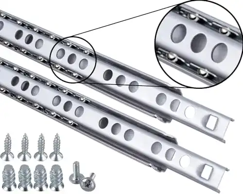Schubladenschienen Stahlia 2 Stück Teilauszug Rollenauszug