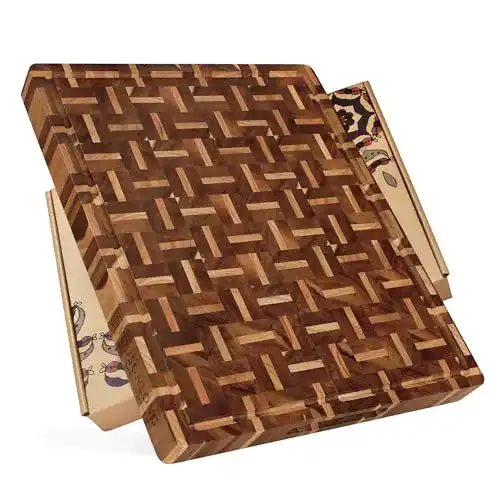 Hackblock Yousunlong End Grain Hackbretter 51×41 cm aus Akazienholz