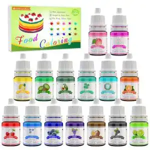 Lebensmittelfarbe DecorRom – 15 flüssige Lebensmittel Farben Set