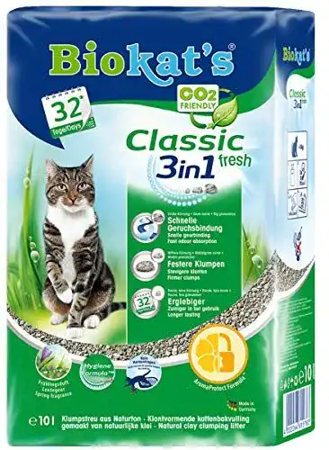 Biokat’s Classic Fresh 3in1 Katzenstreu mit Frühlingsduft, 10L