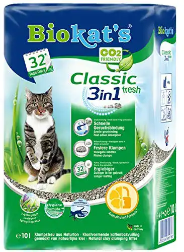 Biokat’s Classic Fresh 3in1 Katzenstreu mit Frühlingsduft, 10L