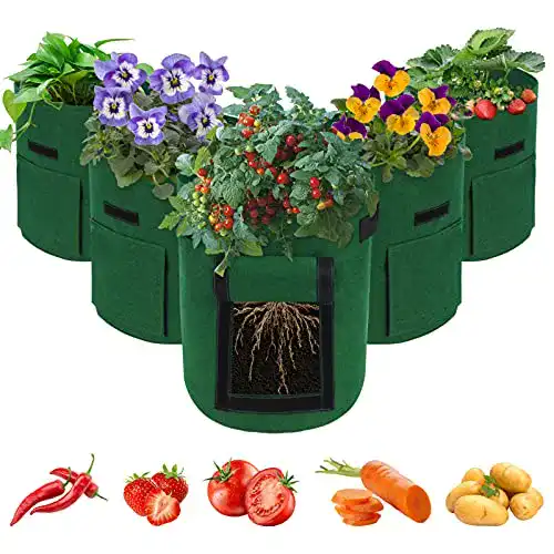 Pflanzsack Litlandstar Kartoffelanbau Tasche, 5er Set 10 Gallonen