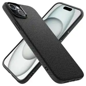 Spigen Hülle für iPhone 15 Liquid Air Case – Schutzhülle in Schwarz