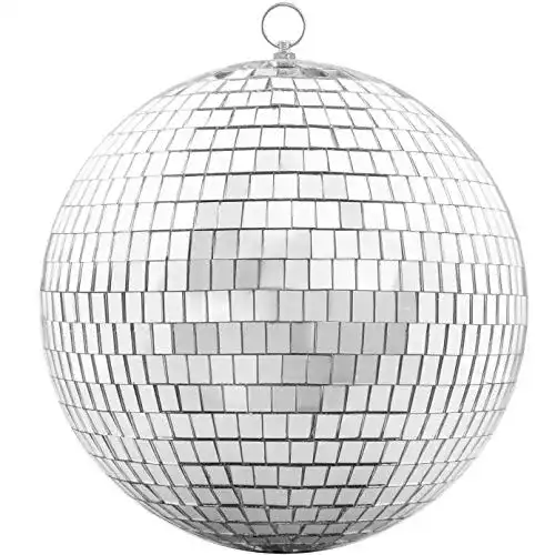 Diskokugel Devan Spiegelkugel 20 cm Silber für Partys und Veranstaltungen