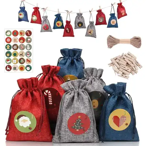 Adventskalender Säckchen zum Selbstbefüllen von HONGTAISHENG