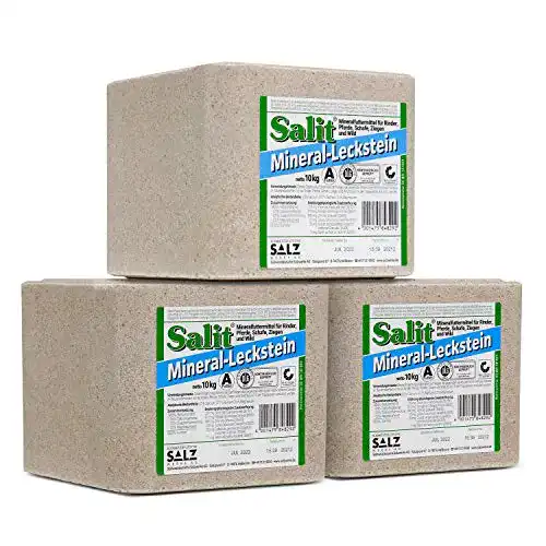Mineralleckstein für Pferde und Nutztiere – Salzleckstein 3 x 10 kg