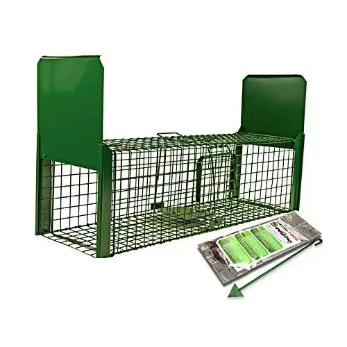 Marderfalle Holtaz Strong mit 2 Türen – 120x34x34 cm, grün
