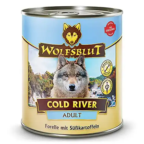 Wolfsblut Cold River Hundefutter Nassfutter für Erwachsene, 800 g, 6 Stück
