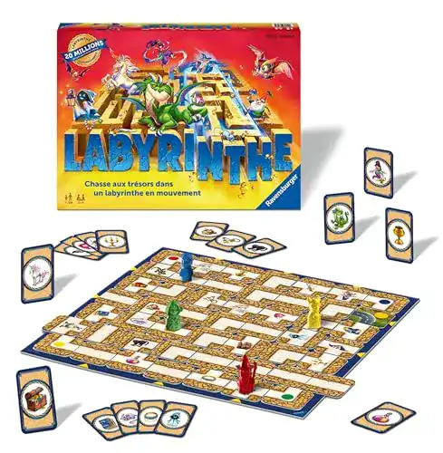 Ravensburger Labyrinth – Klassisches Brettspiel für 2 bis 4 Spieler